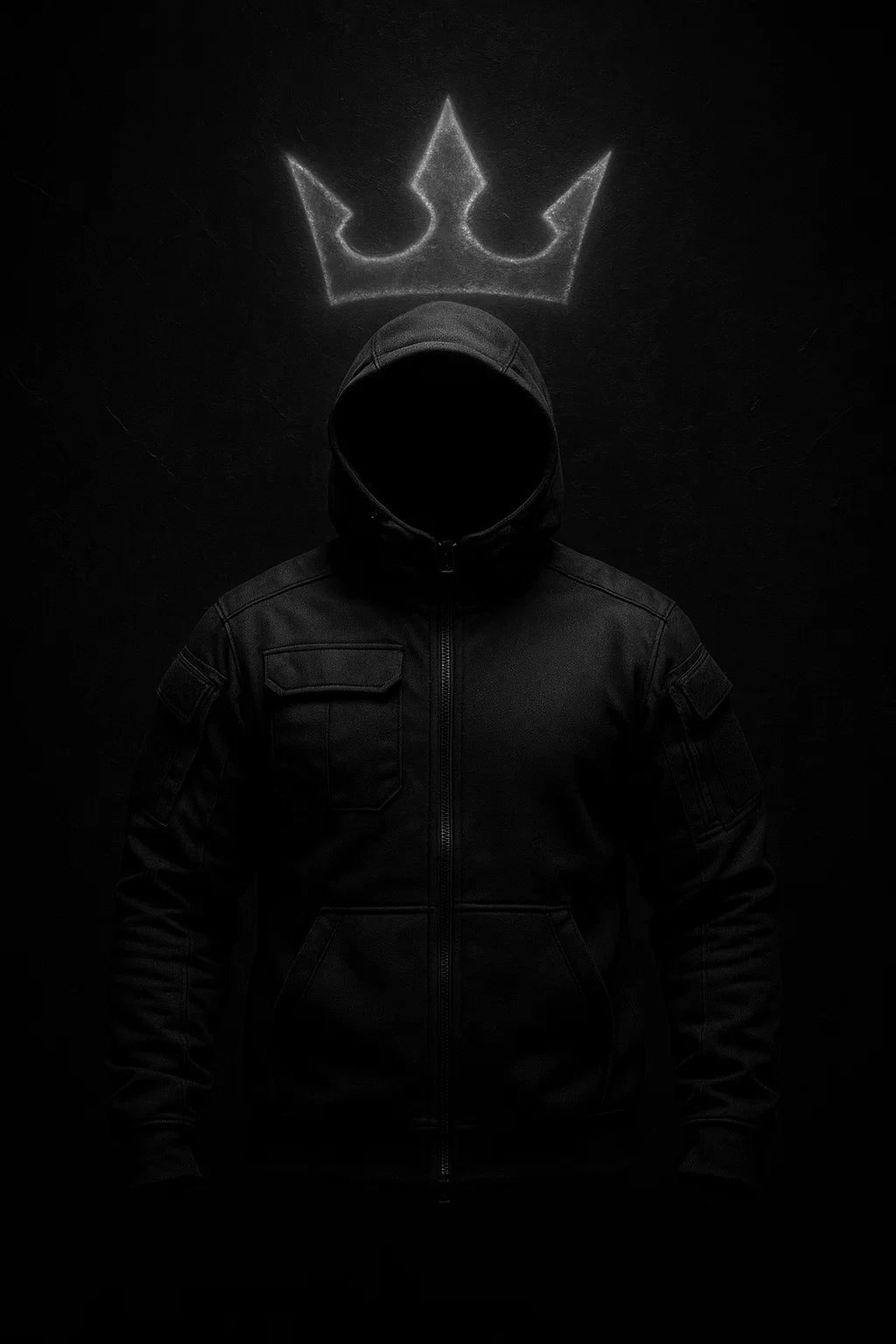 All-black hoodie collection. Minimal, tactical streetwear stitched for loyalty, armour, and grind.