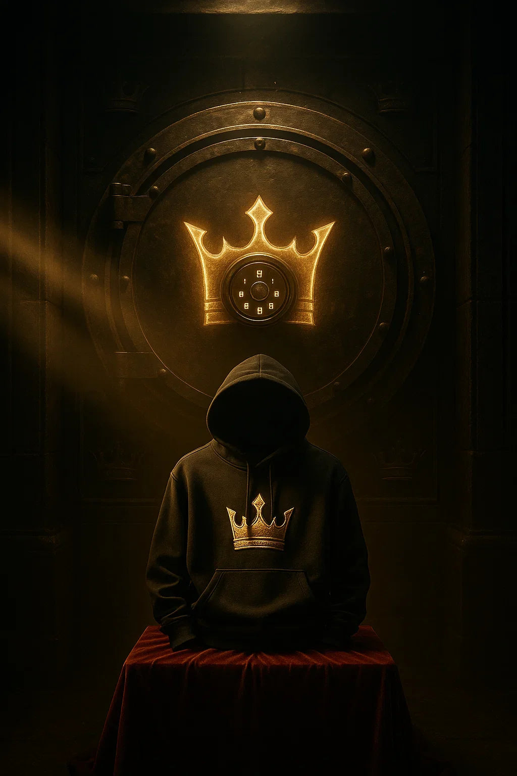 Exclusive hoodie with crown crest embroidery. Password-protected streetwear reserved for the loyal.