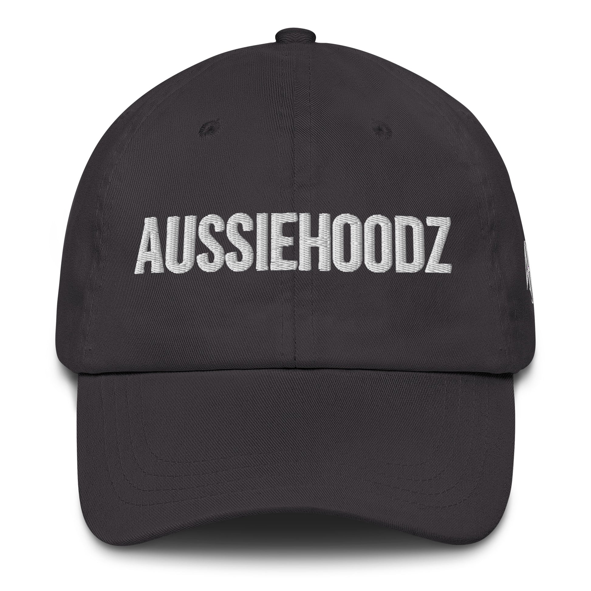 Pewter Grey Dad Hat – Triple Embroidery (AUSSIEHOODZ | Crown | AH)