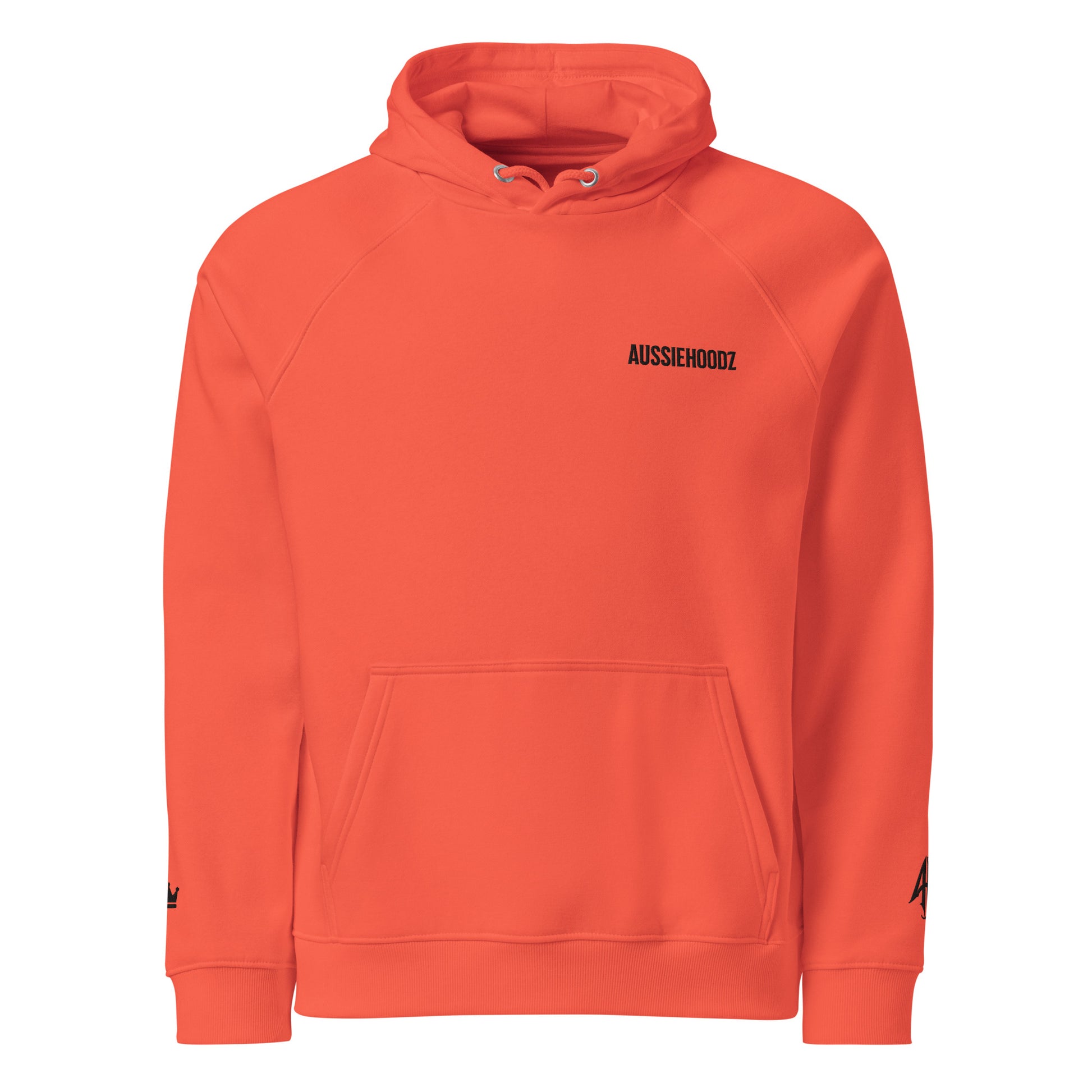 Orange Crown Hoodie – Triple Embroidery (AUSSIEHOODZ | AH | Crown)