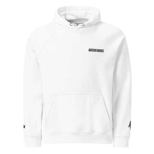 White Crown Hoodie – Triple Embroidery (AUSSIEHOODZ | AH | Crown)