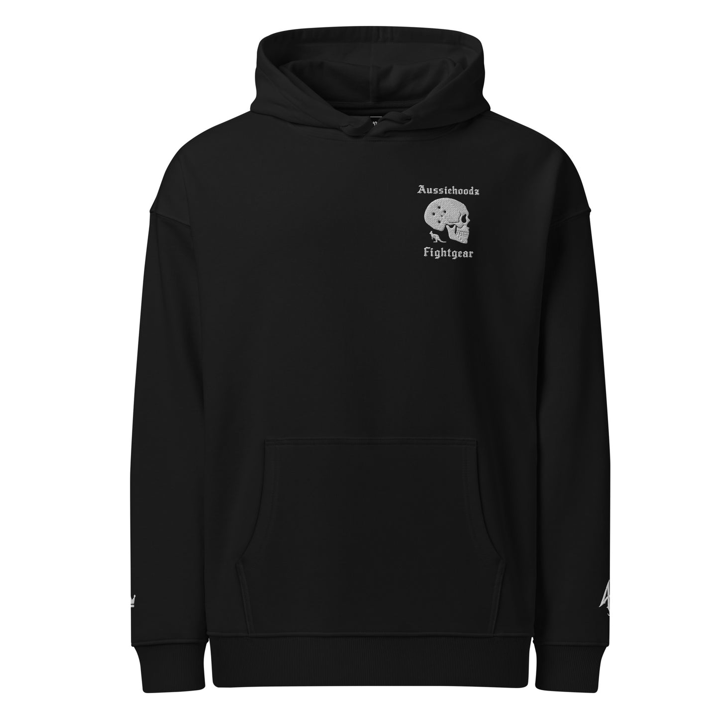 Original Fightgear Hoodie – White Trinity (AUSSIEHOODZ | AH | Crown)